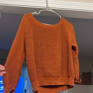 Cropped orange fall sweater 🎃